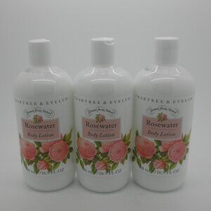 Original CRABTREE & EVELYN Body Lotion ROSEWATER 16.9 oz - Lot of 3